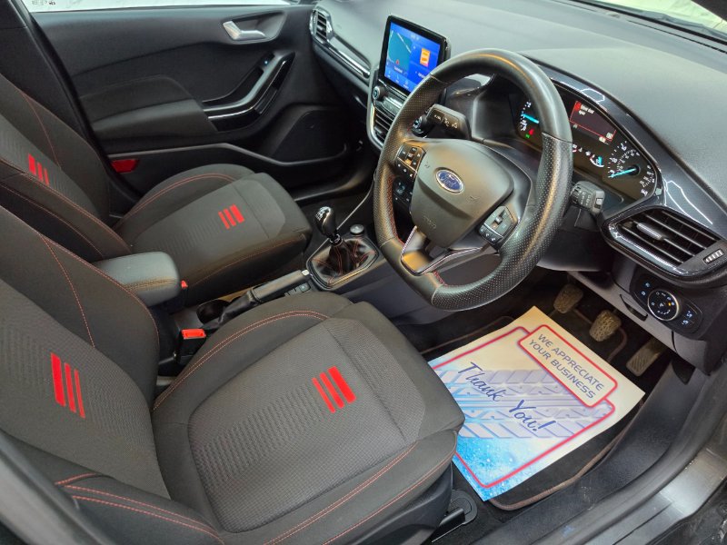 Grey Ford Fiesta 1.0T EcoBoost ST-Line Hatchback 5dr Euro 6 s/s 100 ps Petrol Manual