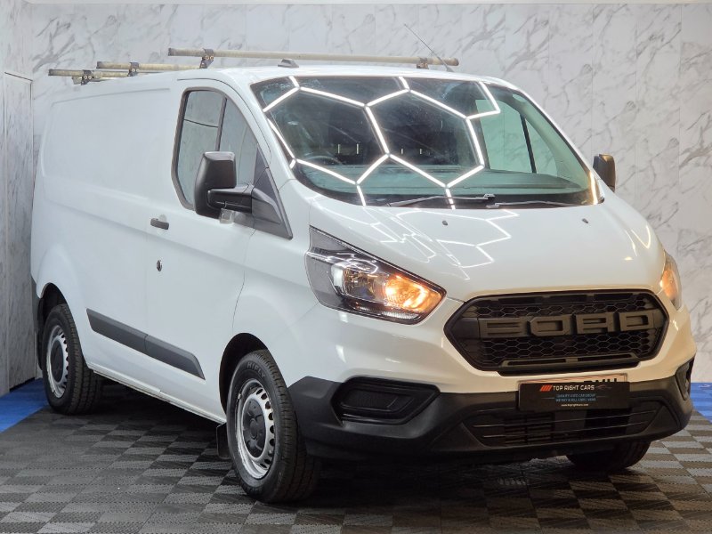 White Ford Transit Custom 2.0 340 EcoBlue Leader Panel Van L1 H1 Euro 6 s/s 130 ps 5dr Diesel Manual