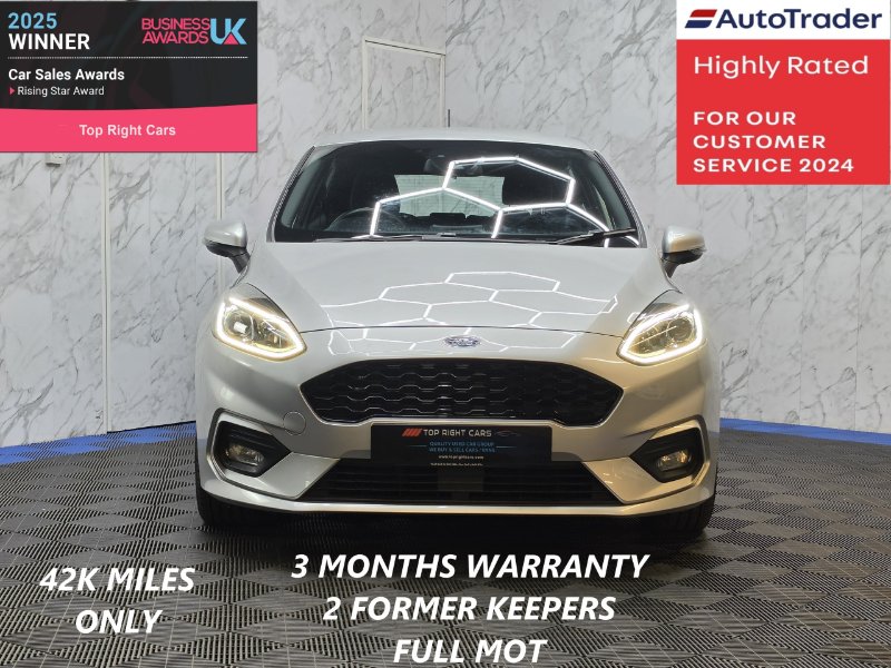 Silver 2018 Ford Fiesta 1.0T EcoBoost GPF ST-Line Hatchback 5dr Petrol Manual Euro 6 s/s 125 ps in Sunderland