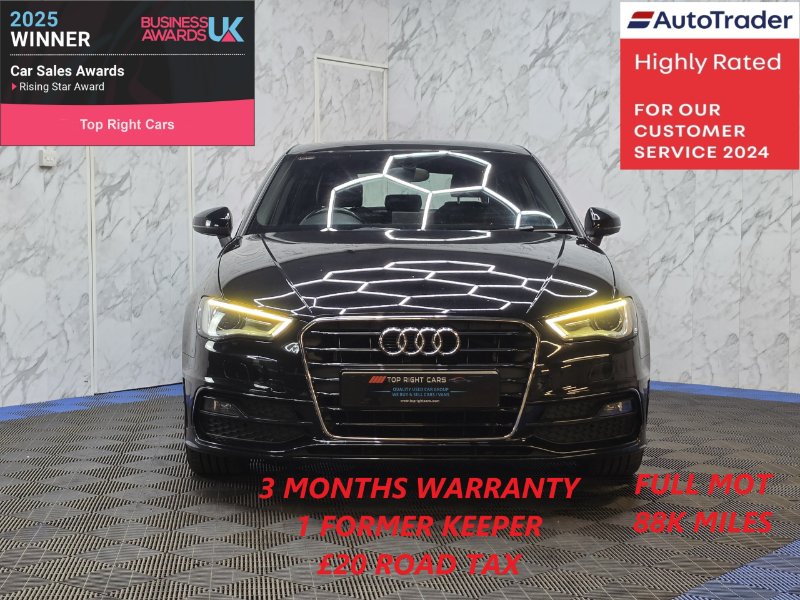 2014 Audi A3 1.6 TDI S line Sportback 5dr s/s 105 ps Diesel Manual