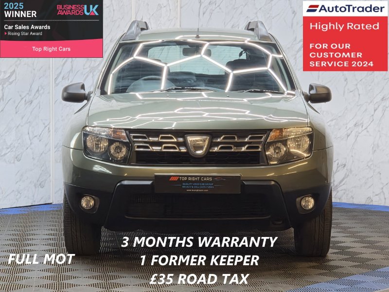 Green Dacia Duster 1.5 dCi Ambiance SUV 5dr Euro 6 s/s 110 ps Diesel Manual
