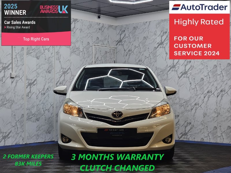 White Toyota Yaris 1.33 Dual VVT-i Trend Hatchback 3dr 101 ps Petrol Manual