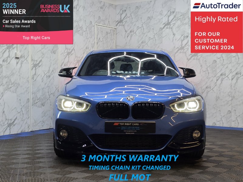 Blue 2015 BMW 1 Series 1.6 118i M Sport Hatchback 5dr Euro 6 ULEZ s/s 136 ps Petrol Manual in Sunderland
